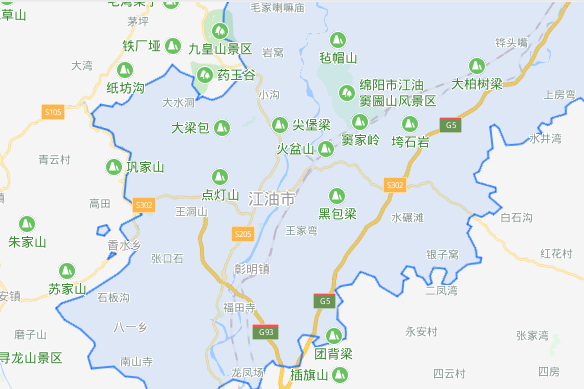 四川江油市有多少乡镇，具体有哪些